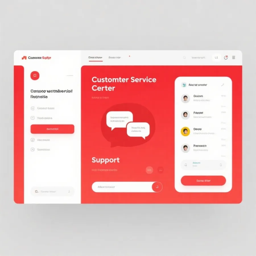 客服支持中心示意图